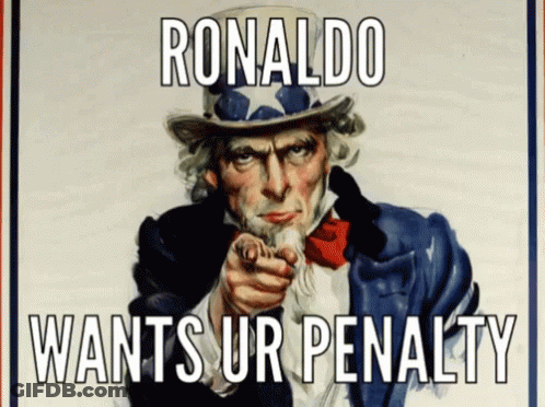 Ronaldo Wants Ur Penalty Uncle Sam Pointing GIF
