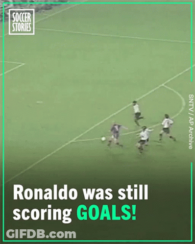 Ronaldo Was Still Scoring Goals In A Soccer Match GIF