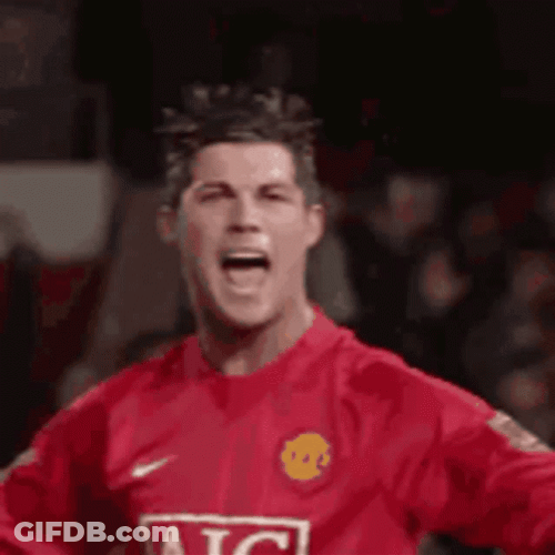 Ronaldo Wet Shouting Celebration GIF