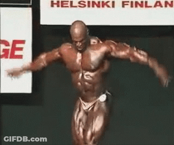 Ronnie Coleman Bouncing Chest GIF