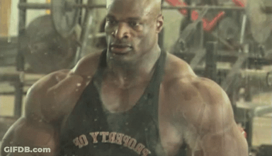 Ronnie Coleman Removes Lifting Belt GIF