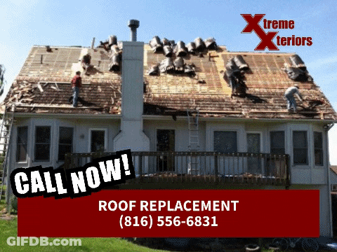 Roof Replacement Ad Saying Call Now GIF