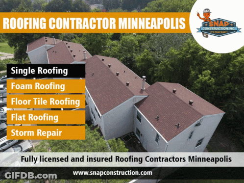 Roofing Contractor Minneapolis Aerial View GIF