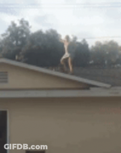 Rooftop Drunk Girl GIF