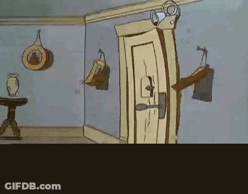 Room Door Open Shhh Sign GIF