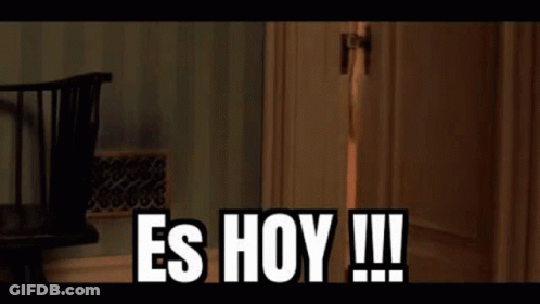 Room With Chair Saying Es Hoy GIF