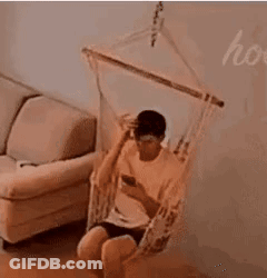 Room With Couch And Hanging Emojis GIF