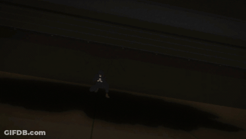 Room With Lights And Smoke From Ceiling GIF