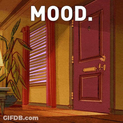 Room With Purple Door And Mood GIF