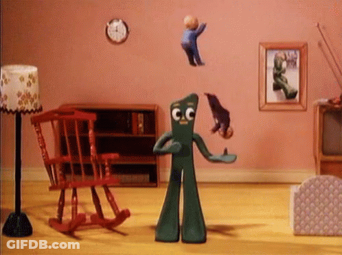 Room With Rocking Chair Lamp And Clock GIF