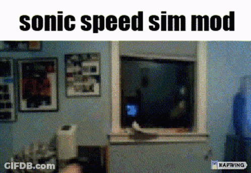Room With Sonic Speed Sim Mod GIF