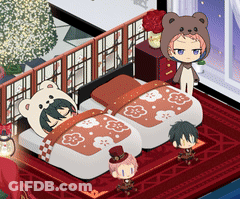 Room With Two Beds And Teddy Bear On One GIF