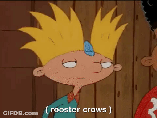 Rooster Crowing Hey Arnold And Friend GIF