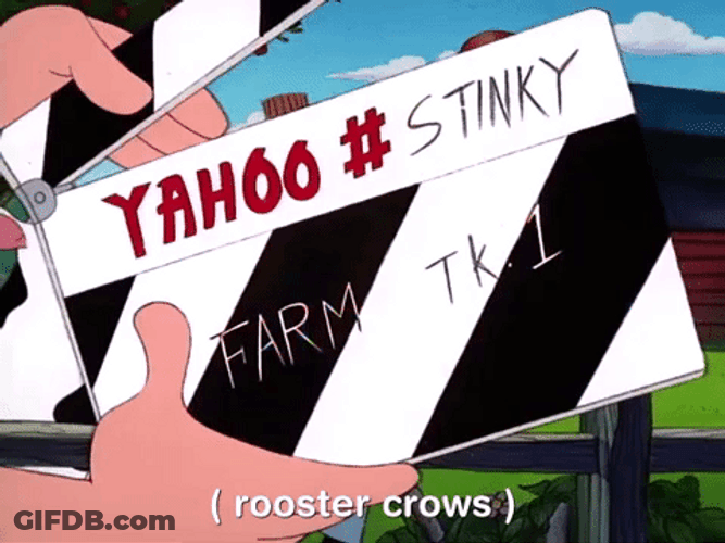 Rooster Crowing Yahoo Stinky GIF
