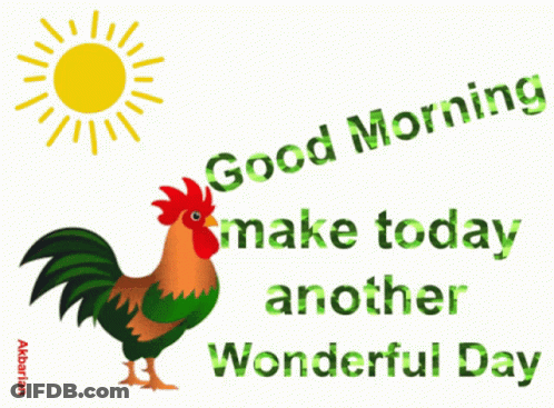Rooster Good Morning Make Today Another Wonderful Day GIF