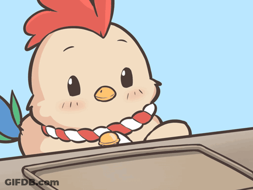 Rooster Looking Out Window GIF