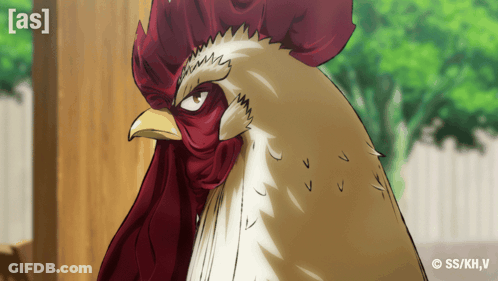 Rooster Saying As GIF