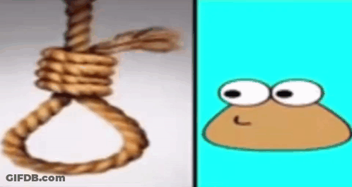 Rope Hanging Next To Cartoon Character GIF