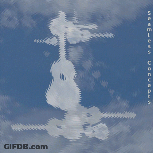 Rope Silhouetted Against Blue Sky And White Clouds GIF
