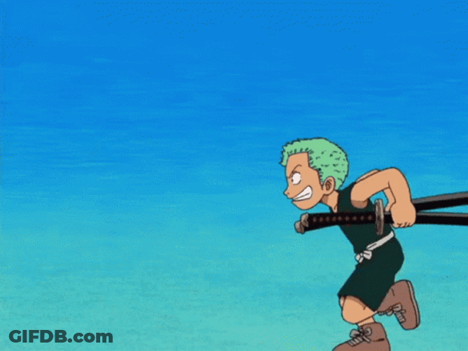 Roronoa Zoro Kid Run GIF