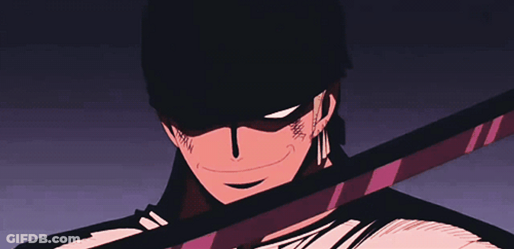 Roronoa Zoro Licking Lips GIF
