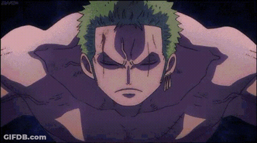 Roronoa Zoro Opening Right Eye GIF