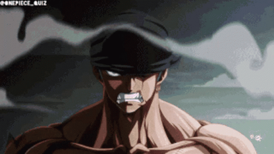 Roronoa Zoro's Flaming Left Eye GIF
