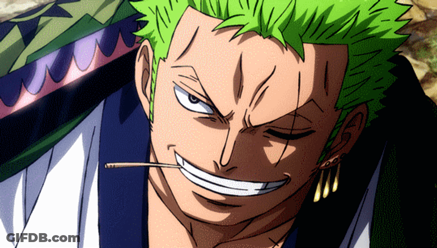 Roronoa Zoro's Short Laugh GIF