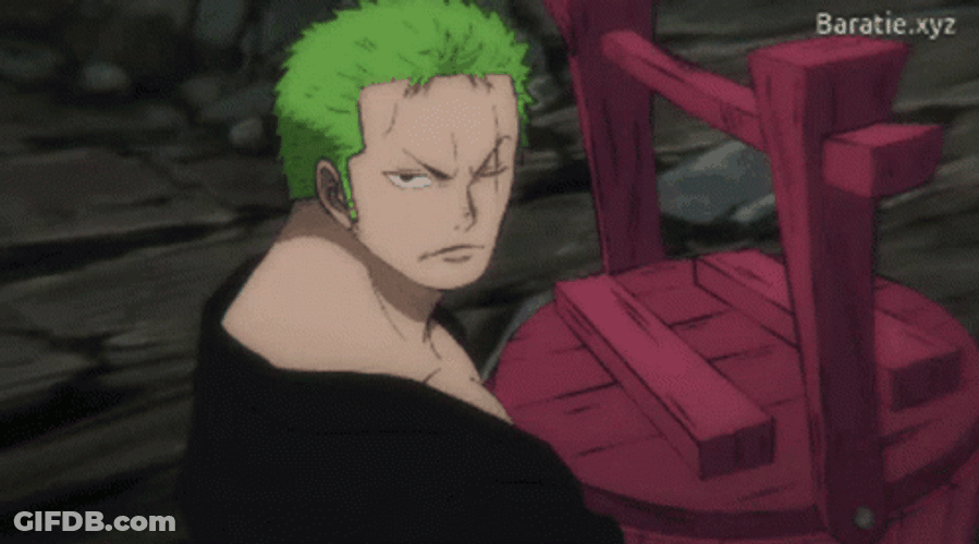 Roronoa Zoro Smelling Booze GIF
