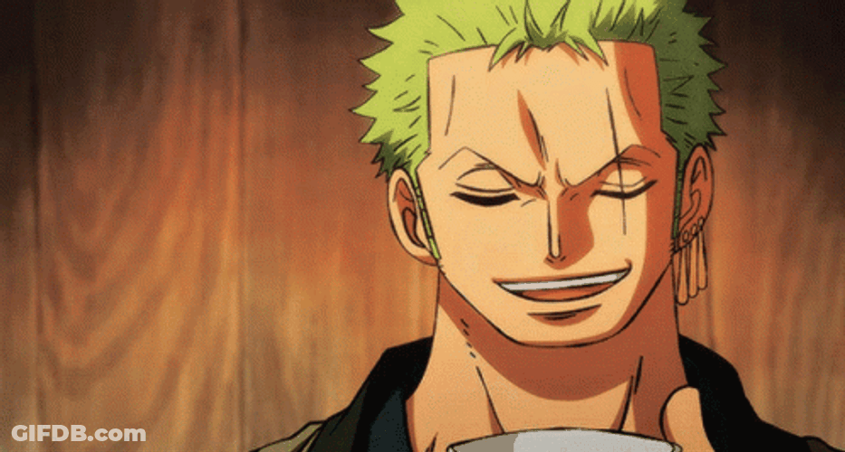 Roronoa Zoro Smiling After Talking GIF