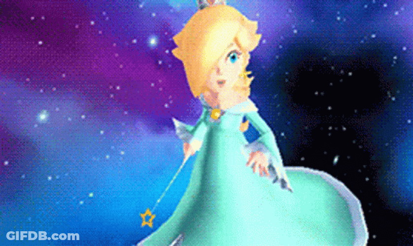 Rosalina Magic Wand Super Mario Characters GIF