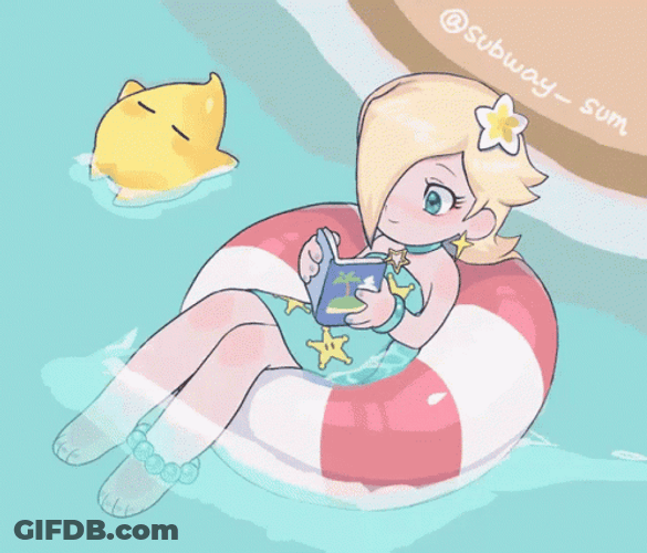 Rosalina Reading Water Floaters GIF
