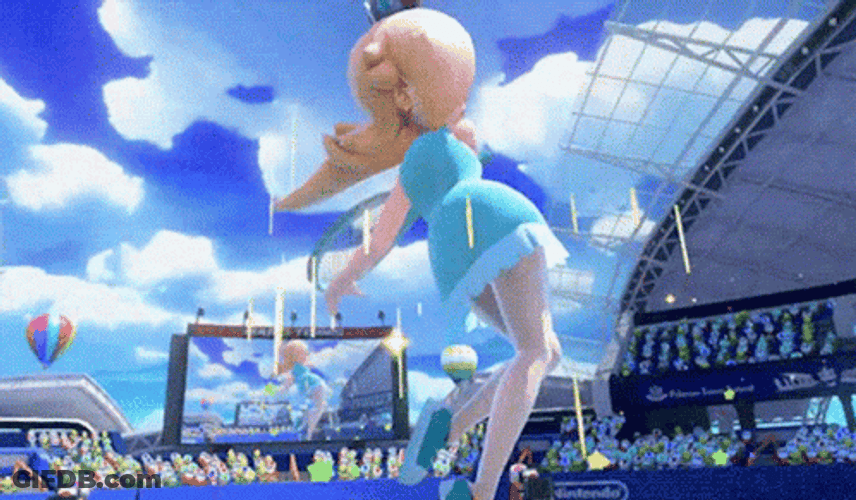 Rosalina Striking Tennis Racket GIF
