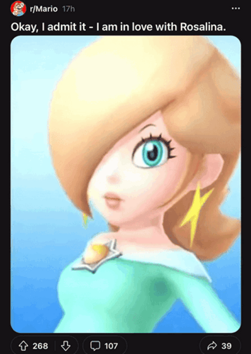 Rosalina Super Mario Character Phone Screen GIF