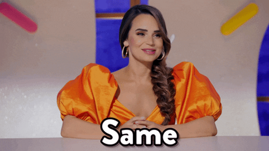 Rosanna Pansino Same Shoulder Shrug GIF