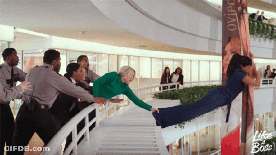 Rose Byrne Holding On Yell GIF