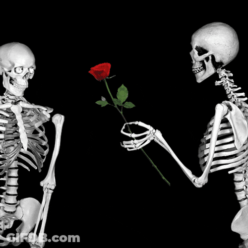 Rose From Skeleton GIF