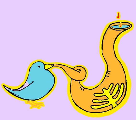 Rosh Hashanah Bird Shofar GIF