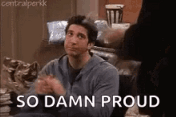 Ross Applauding So Damn Proud GIF