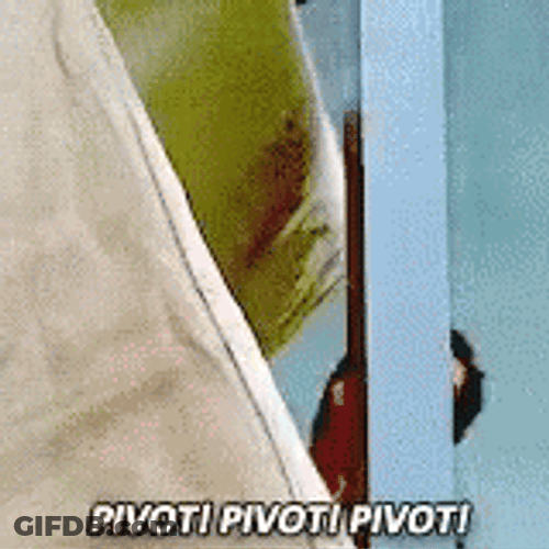 Ross Geller Carrying Couch Yelling Pivot GIF