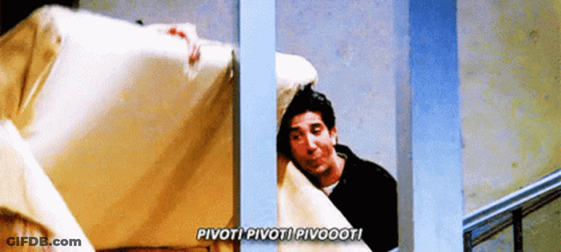 Ross Geller Frantic Yelling Pivot GIF
