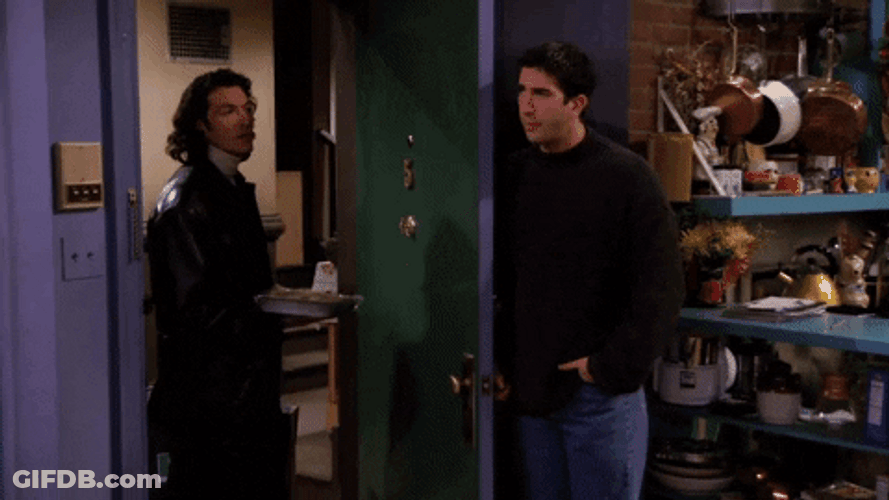 Ross Geller K Bye Door Slam GIF