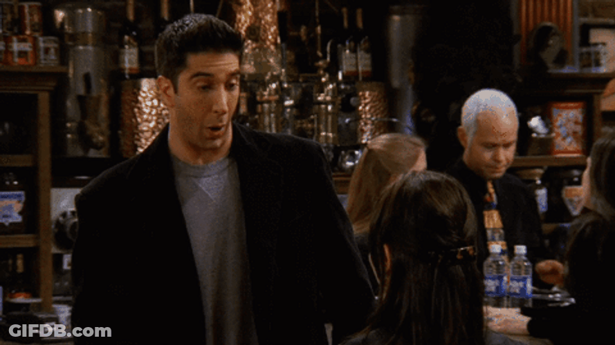 Ross Geller Mental Breakdown Loosing Senses GIF