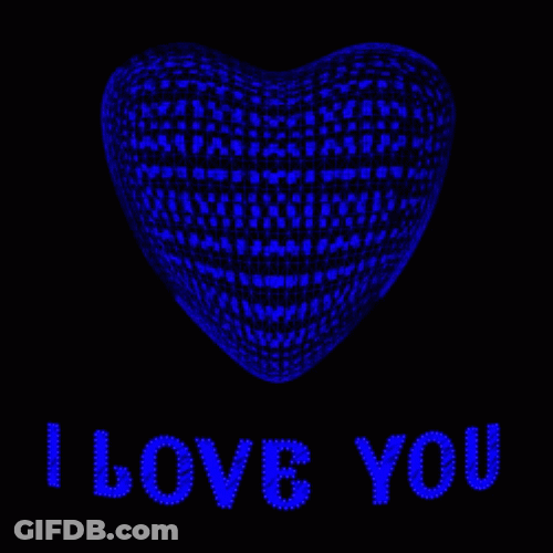 Rotating Blue Heart GIF