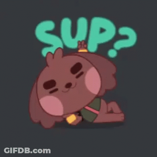Rotating Dog Says Sup GIF