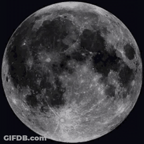 Rotating Full Moon Gray Galaxy GIF