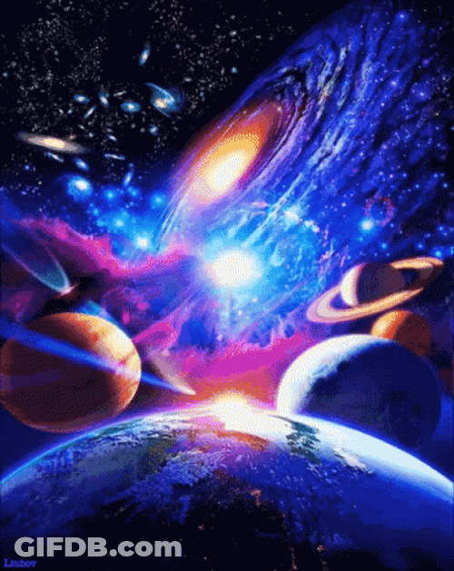 Rotating Galaxy Outer Space GIF