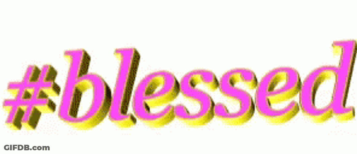 Rotating Pink And Gold #Blessed GIF