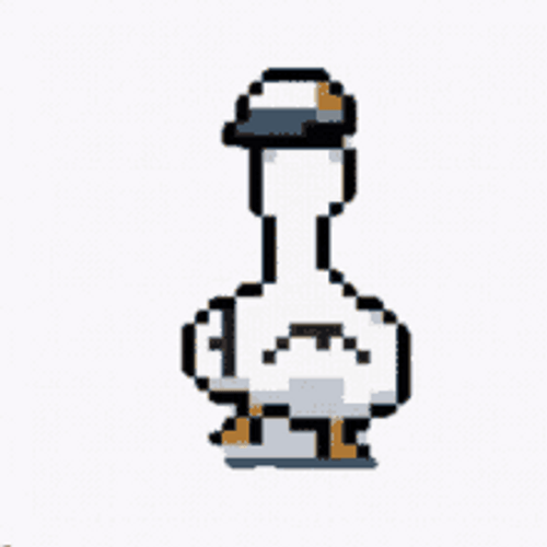 Rotating Pixel Duck GIF