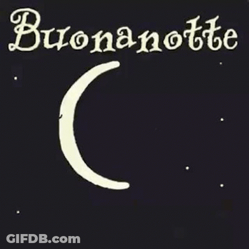 Rotating Sleeping Moon Buona Notte GIF